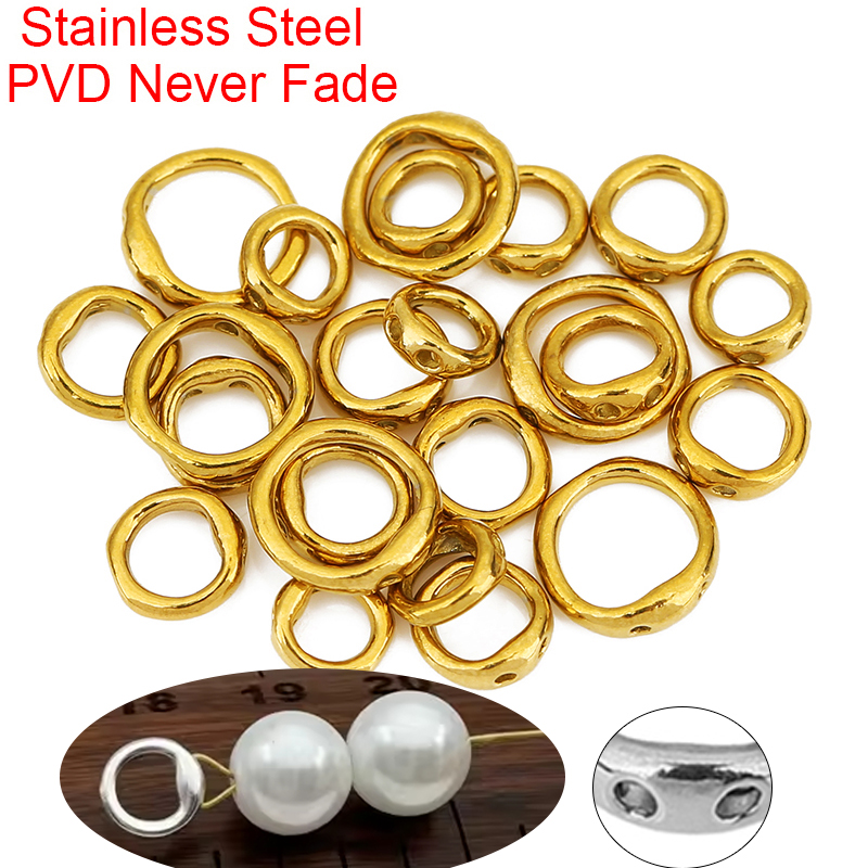 Jewelry Making Bead - ตะขอเกี่ยวสร้อยคอสแตนเลส 20 ชิ้น อุปกรณ์ร้อยลูกปัด ไม่ซีดจาง ตัวเชื่อมปลายสำหรับทำสร้อยคอ