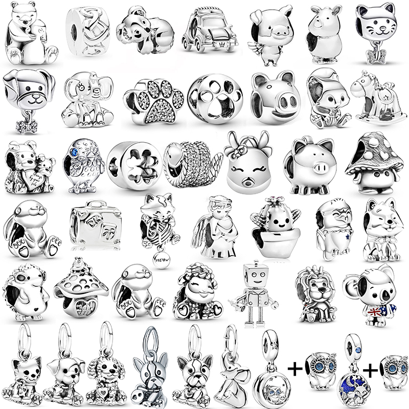 Jewelry Making For 5 Year Old - 2ชิ้น/ล็อตพิเศษสัตว์รูปแบบ Charm ลูกปัดพอดีกับ DIY สร้อยข้อมือสร้อยคอผู้หญิงผู้หญิงผู้หญิงเด็กผู้หญิงเด็กของขวัญเครื่องประดับทำ