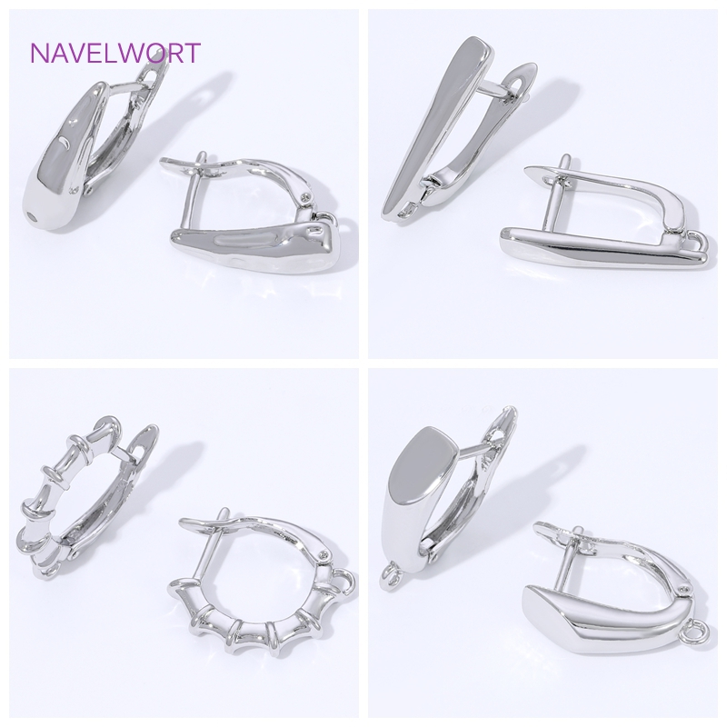 Jewelry Making Kits - ตะขอเกี่ยวต่างหูแบบเรียบ ชุบทอง 18K สำหรับทำต่างหู, ตะขอเกี่ยวต่างหูทองเหลือง, อุปกรณ์ทำเครื่องประดับ