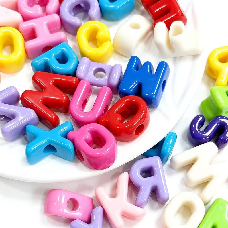 Jewelry Making Education - ลูกปัดตัวอักษรขนาด 6 มม. น้ำหนัก 250 กรัม