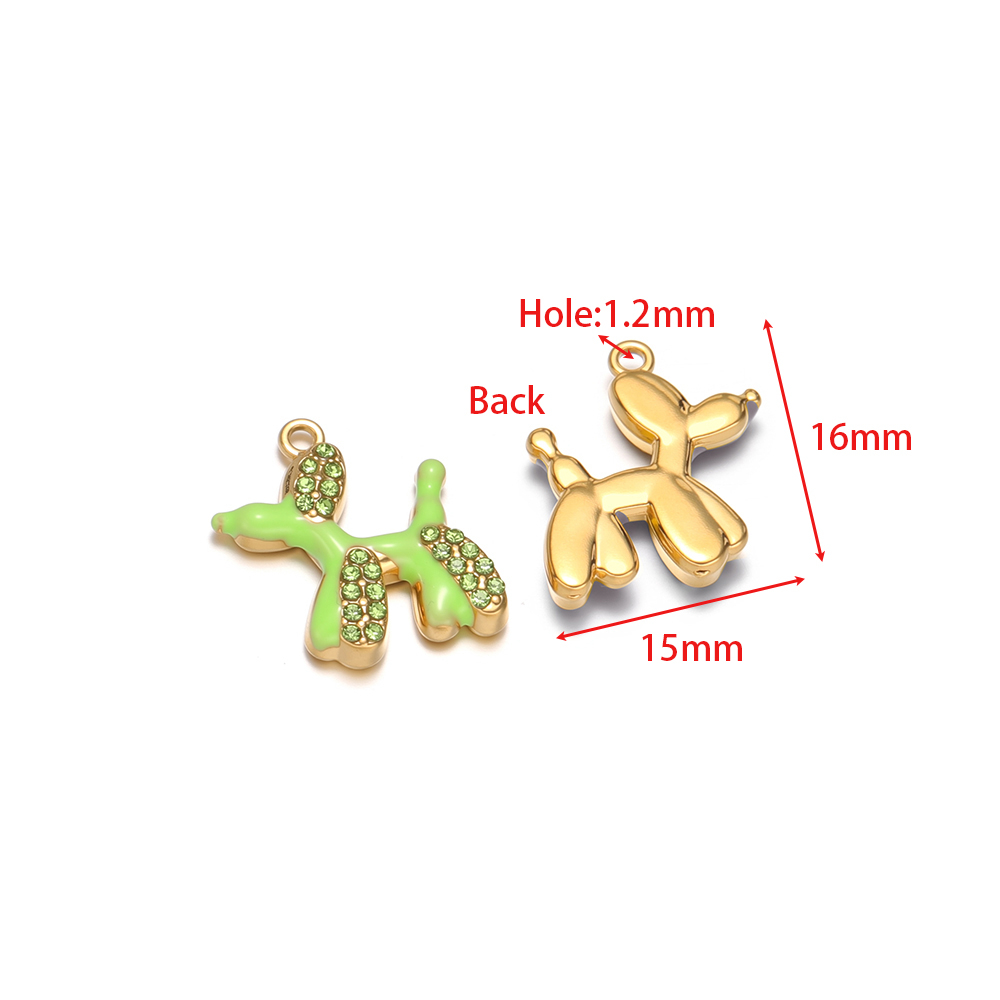 จี้รูปสุนัขบอลลูนเคลือบสีสแตนเ - Jewelry Making For 5 Year Old บทวิจารณ์และราคา
