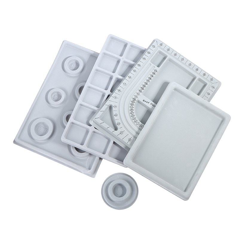 สีเทา Flocked Bead Board สร้อย - Jewelry Making Education บทวิจารณ์และราคา