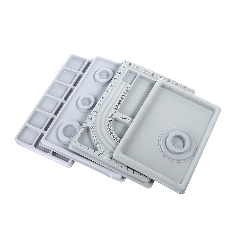 สีเทา Flocked Bead Board สร้อย - Jewelry Making Education บทวิจารณ์และราคา
