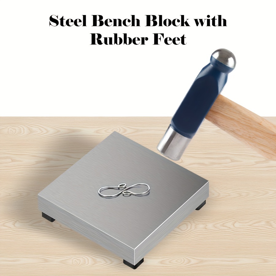 แท่นเหล็กสี่เหลี่ยมพร้อมฐานยาง - Jewelry Making Anvil บทวิจารณ์และราคา
