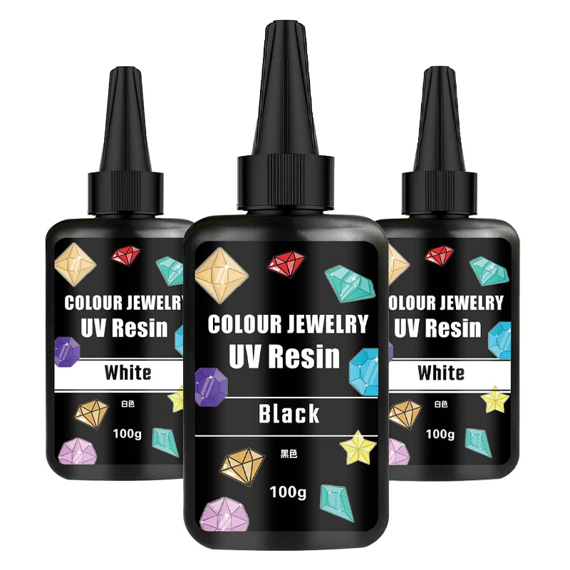 สี UV Resin100g สีขาวและสีดํา  - Jewelry Making Uv Resin Kit บทวิจารณ์และราคา