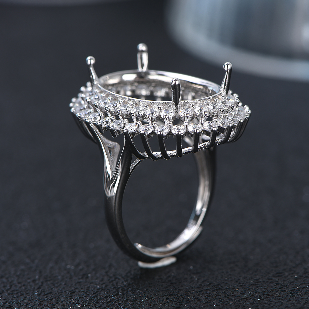 13x18 มม.S925 แหวนเงินสเตอร์ลิ - Jewelry Making Gemstones บทวิจารณ์และราคา