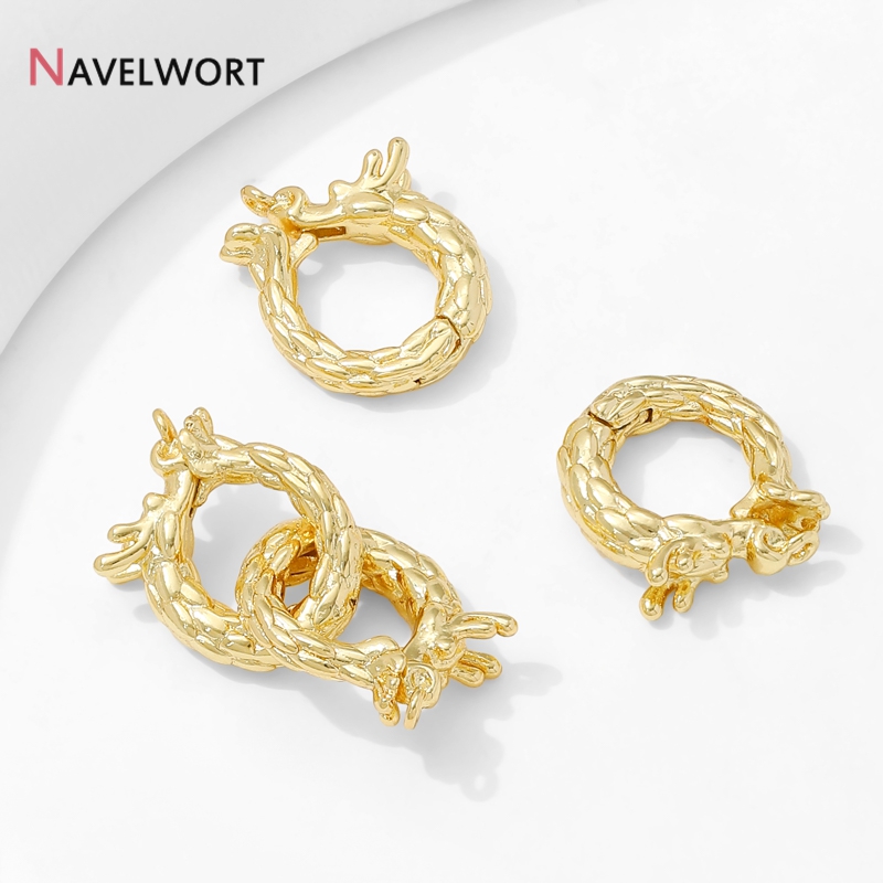 ตัวล็อคแบบมีรูปทรงมังกรชุบทอง  - Jewelry Making Bead บทวิจารณ์และราคา