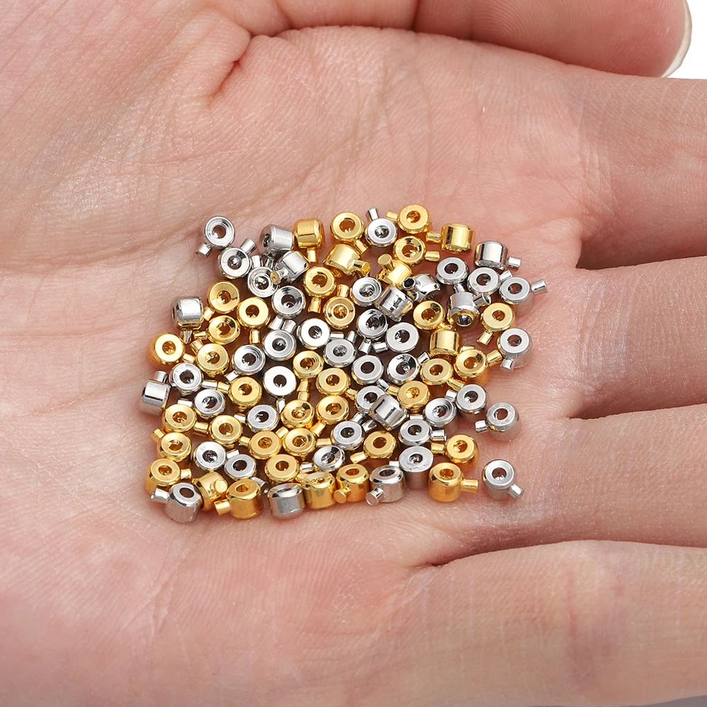 ลูกปัดอุดกั้นสเตนเลสสตีล10ชิ้น - Jewelry Making Education บทวิจารณ์และราคา