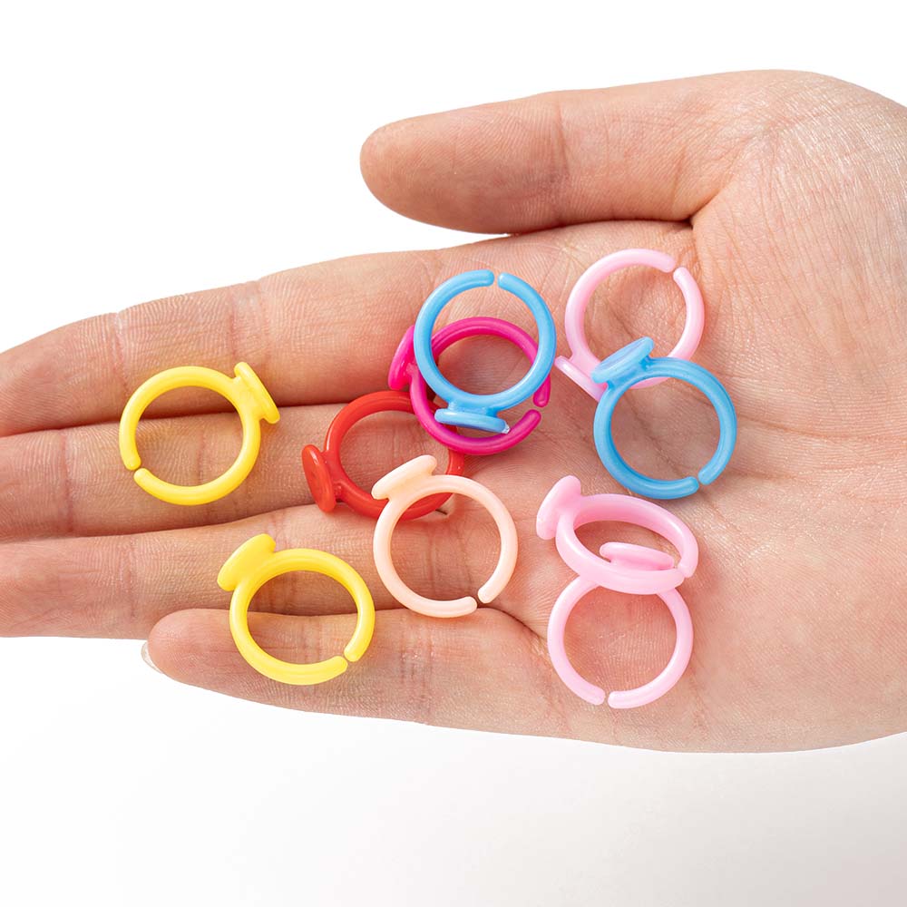 100 ชิ้นพลาสติกใสแหวนปรับฐานสํ - Jewelry Making For 5 Year Old บทวิจารณ์และราคา