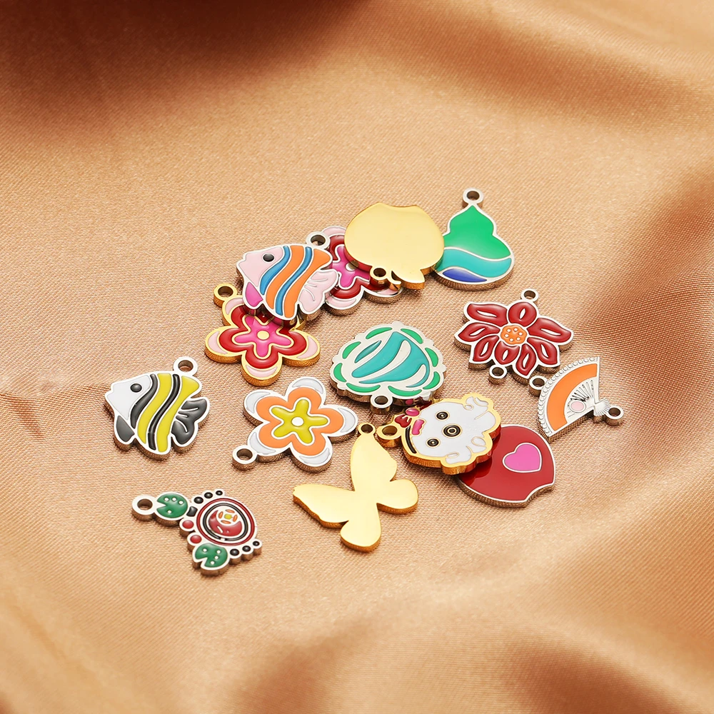 5pcs สแตนเลสสตีล Lotus ผีเสื้อ - Jewelry Making For 5 Year Old บทวิจารณ์และราคา