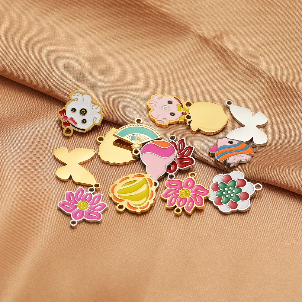 5pcs สแตนเลสสตีล Lotus ผีเสื้อ - Jewelry Making For 5 Year Old บทวิจารณ์และราคา