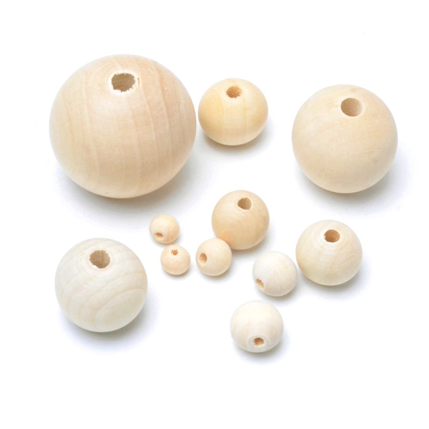 เลือกขนาด 4-40 มม.ลูกปัดไม้ธรร - Jewelry Making For 5 Year Old บทวิจารณ์และราคา