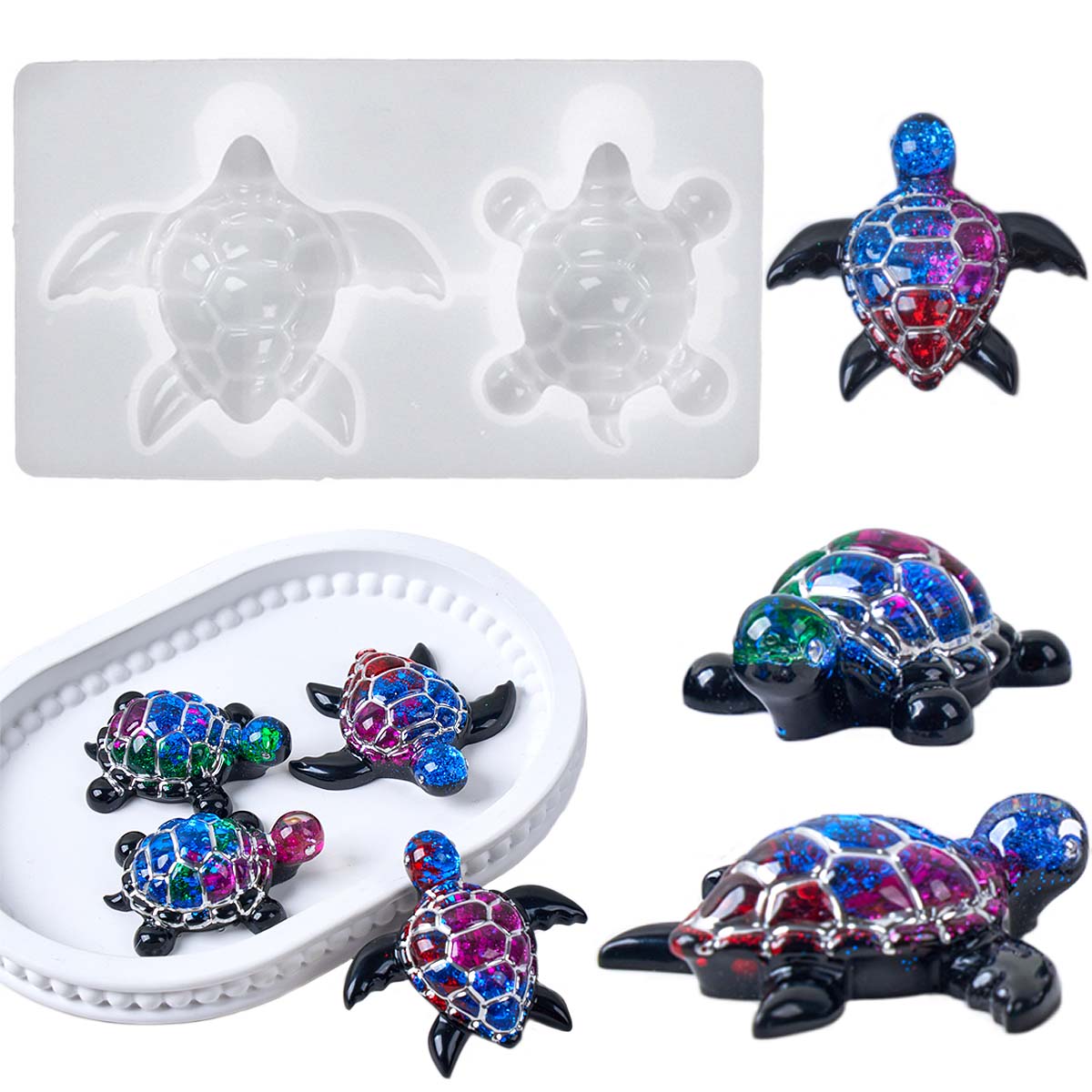 แม่พิมพ์ซิลิโคนรูปเต่าทะเล 3 ม - Jewelry Making Uv Resin Kit บทวิจารณ์และราคา