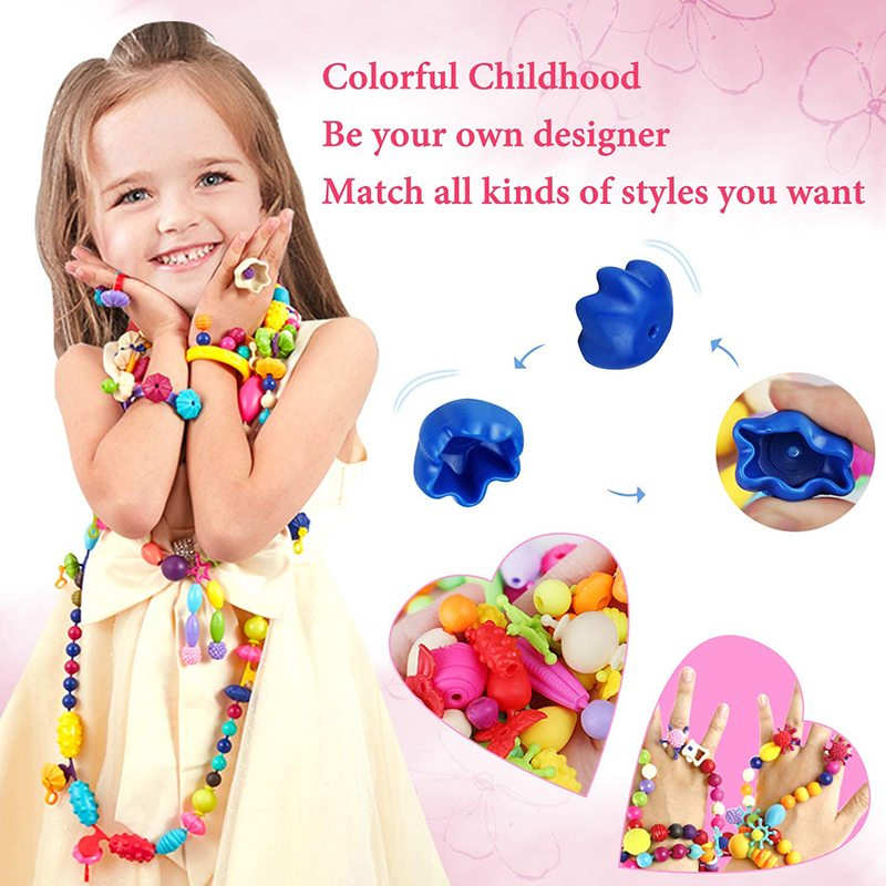 100 ชิ้น Pop ลูกปัดเด็กสาวเจ้า - Jewelry Making For 5 Year Old บทวิจารณ์และราคา