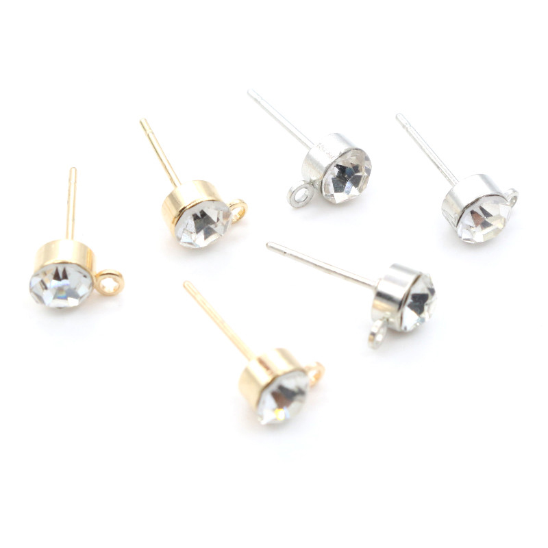 50pcs ต่างหู Pins Zircon 4/5/6 - Jewelry Making Kits บทวิจารณ์และราคา