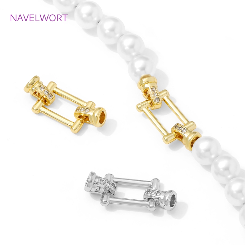 1/2 ชิ้น ตัวล็อคแบบมุกชุบทอง 1 - Jewelry Making Bead บทวิจารณ์และราคา