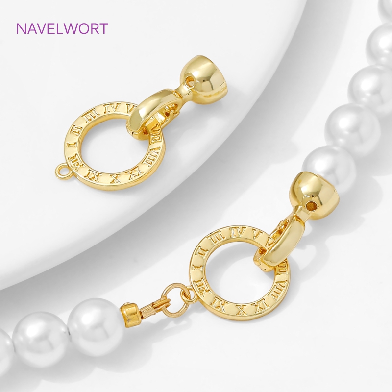 1/2 ชิ้น ตัวล็อคแบบมุกชุบทอง 1 - Jewelry Making Bead บทวิจารณ์และราคา